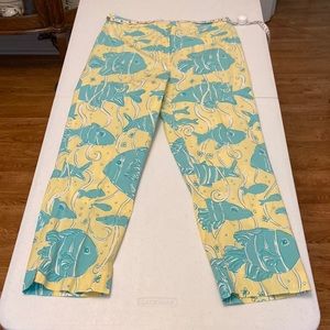 Lilly Pulitzer White Label size 10 cropped pants